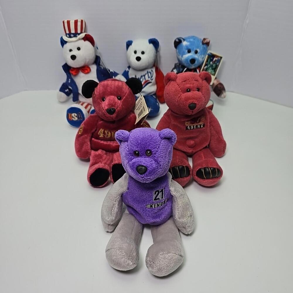 Vintage Limited Treasures 1999-2004 Assorted Collectible Bears Lot Of 6